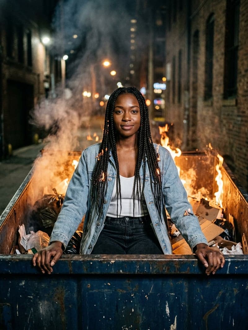 Dumpster Fire card template