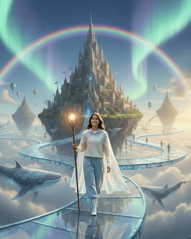 Fantastical floating city