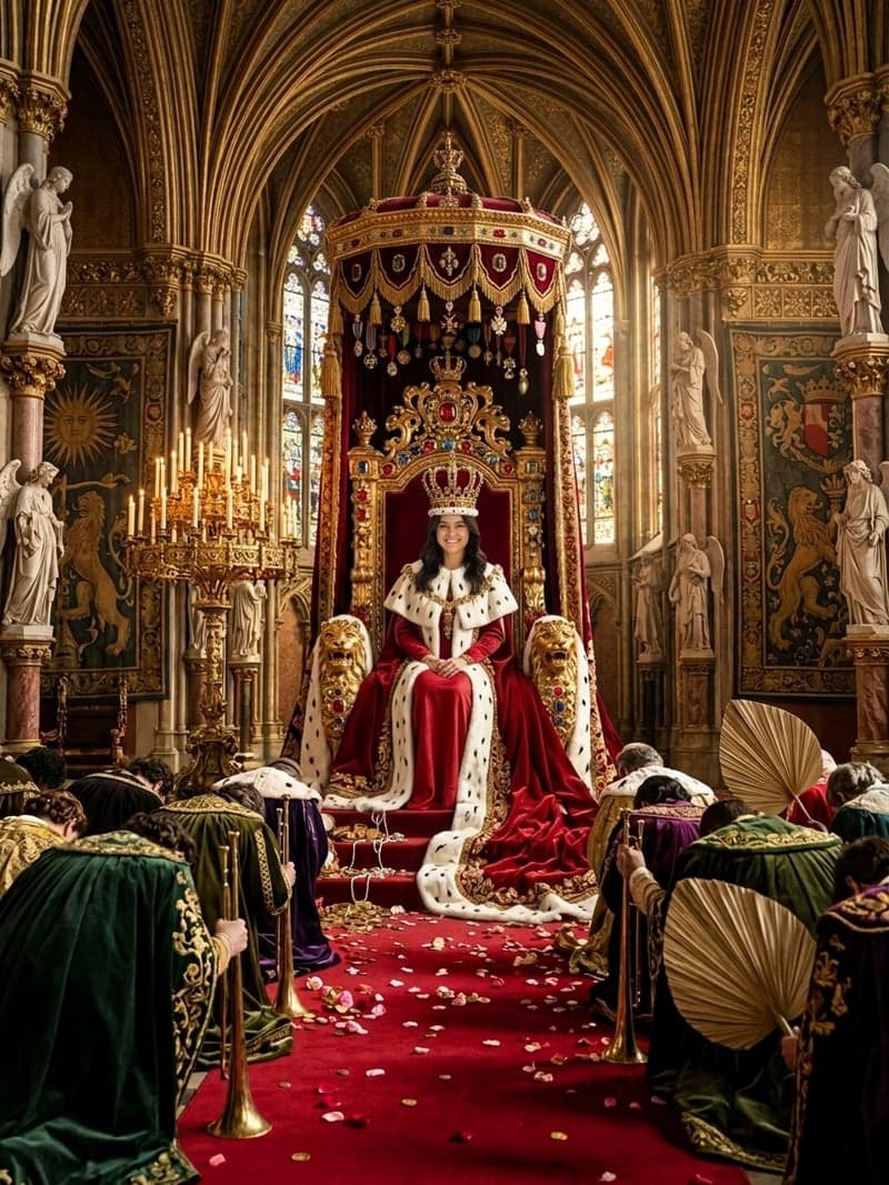 King/Queen Throne example greeting card
