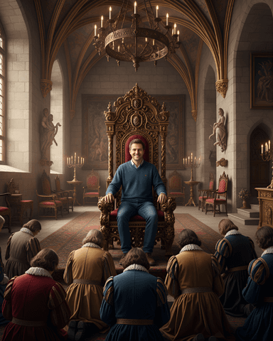 King and queen throne