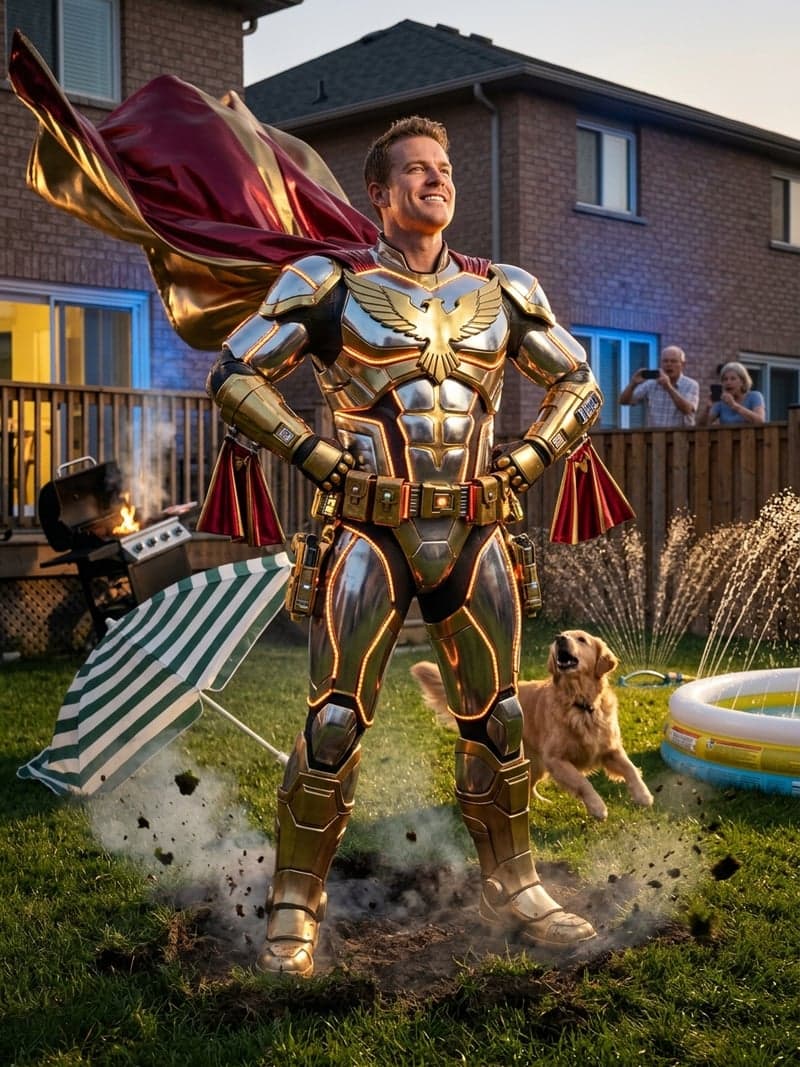 Captain Extra example greeting card