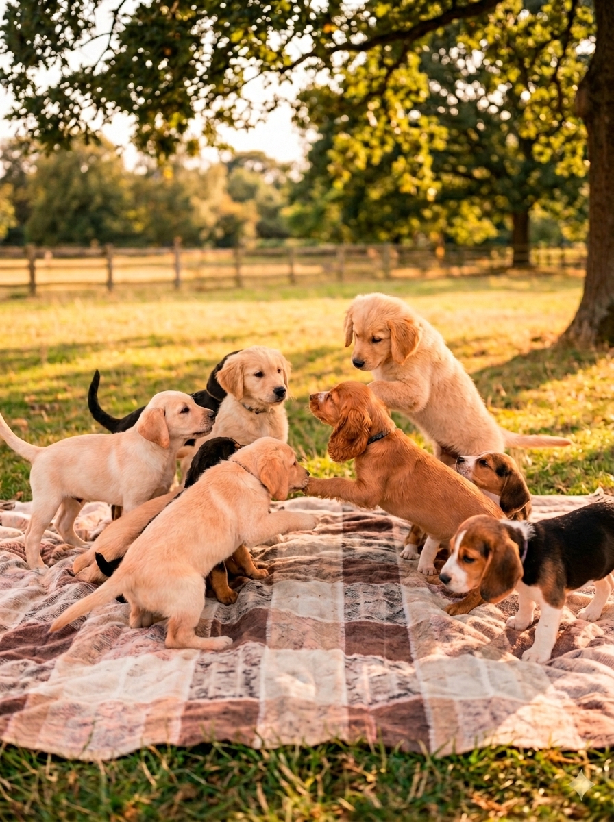 Pile of puppies